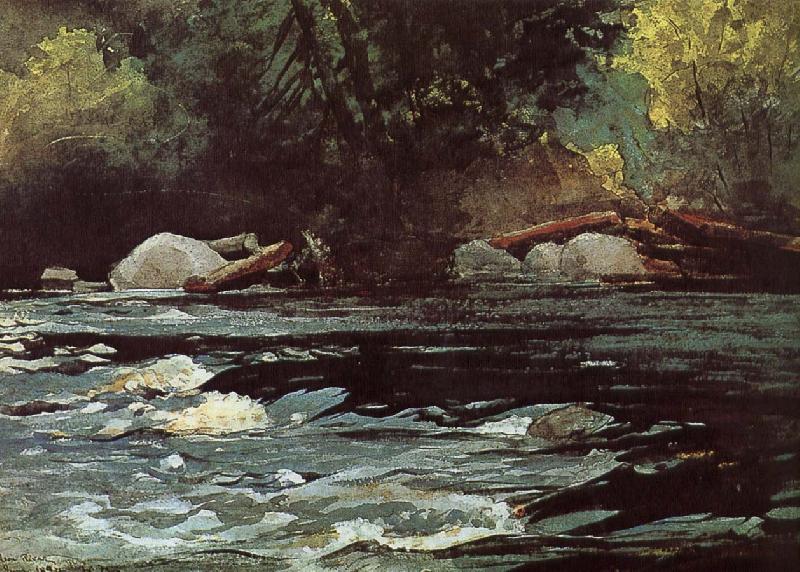Winslow Homer Hudson River Rapids Germany oil painting art
